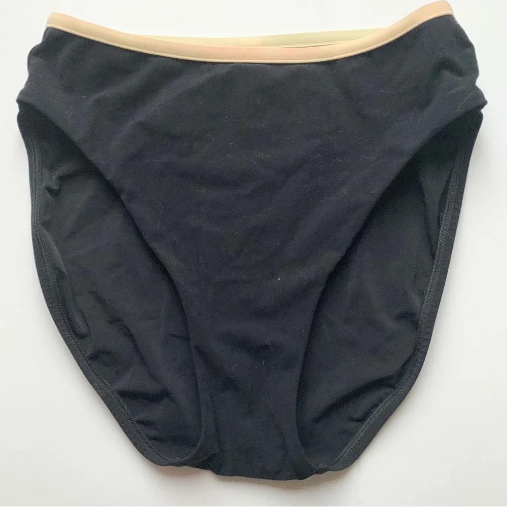 Victoria's Secret Classic Black Bikini Bottom with Pink Piping Size Small - Picture 5 of 15